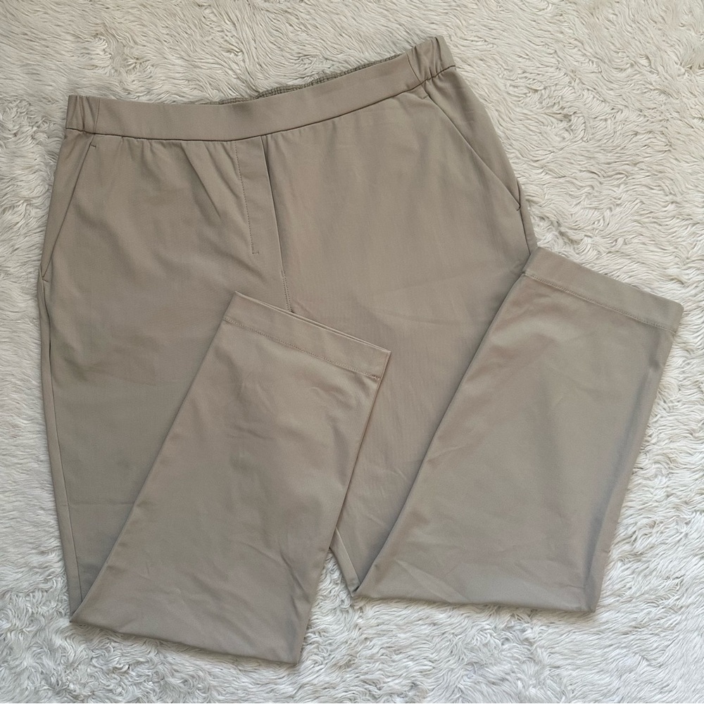 Lululemon Pants Your True Trouser 7/8 Pant Pull On Trench Khaki W5DB9S Sz 12